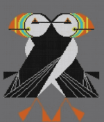 Charley Harper Needlepoint - Puffins Passing